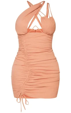 Shape Woven Cup Detail Ruched Side Bodycon Dress-PrettyLittleThing Clearance