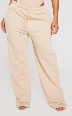 Best PrettyLittleThing Shape Sweat Wide Leg Sweatpants Sand