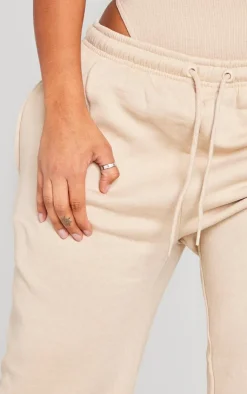 Best PrettyLittleThing Shape Sweat Wide Leg Sweatpants Sand