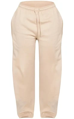 Best PrettyLittleThing Shape Sweat Wide Leg Sweatpants Sand