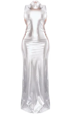 Shape Metallic Cut Out Back Maxi Dress-PrettyLittleThing Outlet