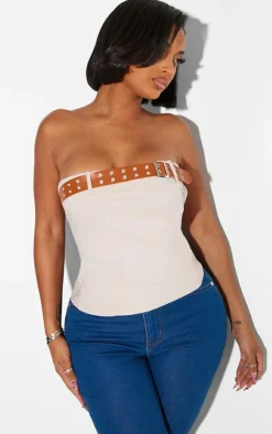 PrettyLittleThing Corsets*Shape Bengaline Buckle Detail Corset