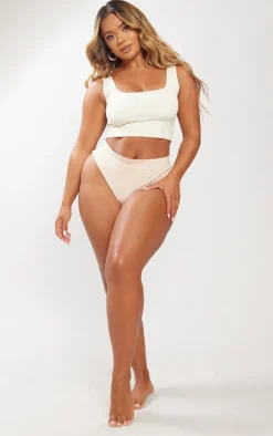 Shape Stone Sculpted Scoop Neck Crop Top