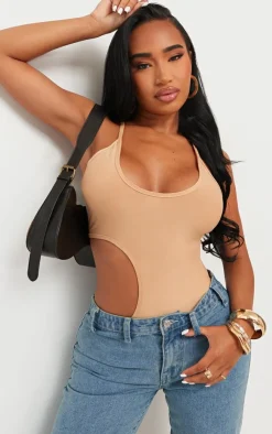Shape Slinky Cut Out Bodysuit-PrettyLittleThing New