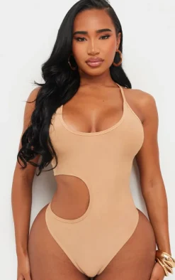 Shape Slinky Cut Out Bodysuit-PrettyLittleThing New