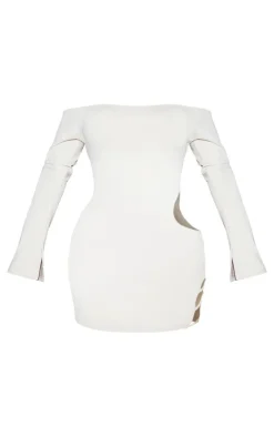 Shape Soft Touch Bardot Cut Out Bodycon Dress-PrettyLittleThing Hot