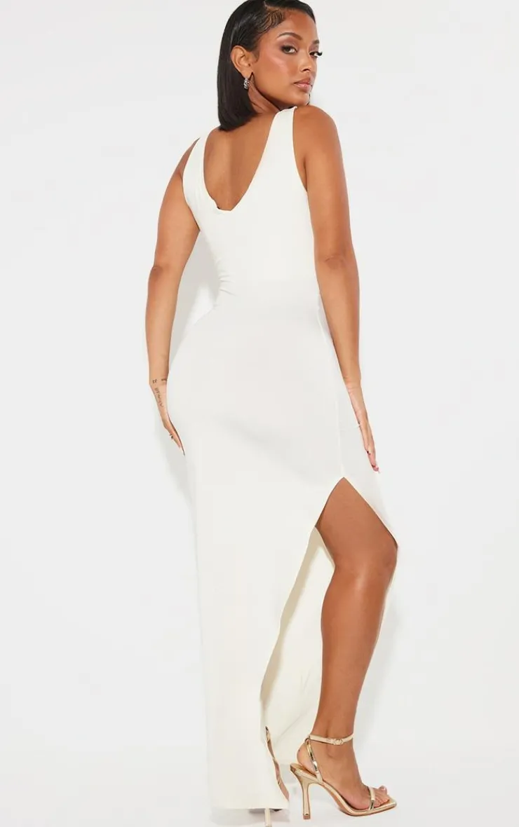 Shape Stretch Woven Panel Detail Midi Dress-PrettyLittleThing Best