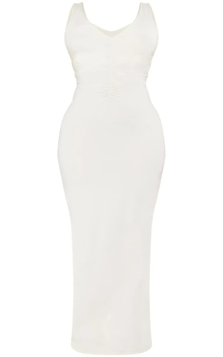 Shape Stretch Woven Panel Detail Midi Dress-PrettyLittleThing Best