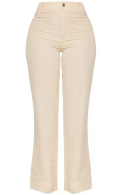Best PrettyLittleThing Shape Woven Low Rise Pants Stone