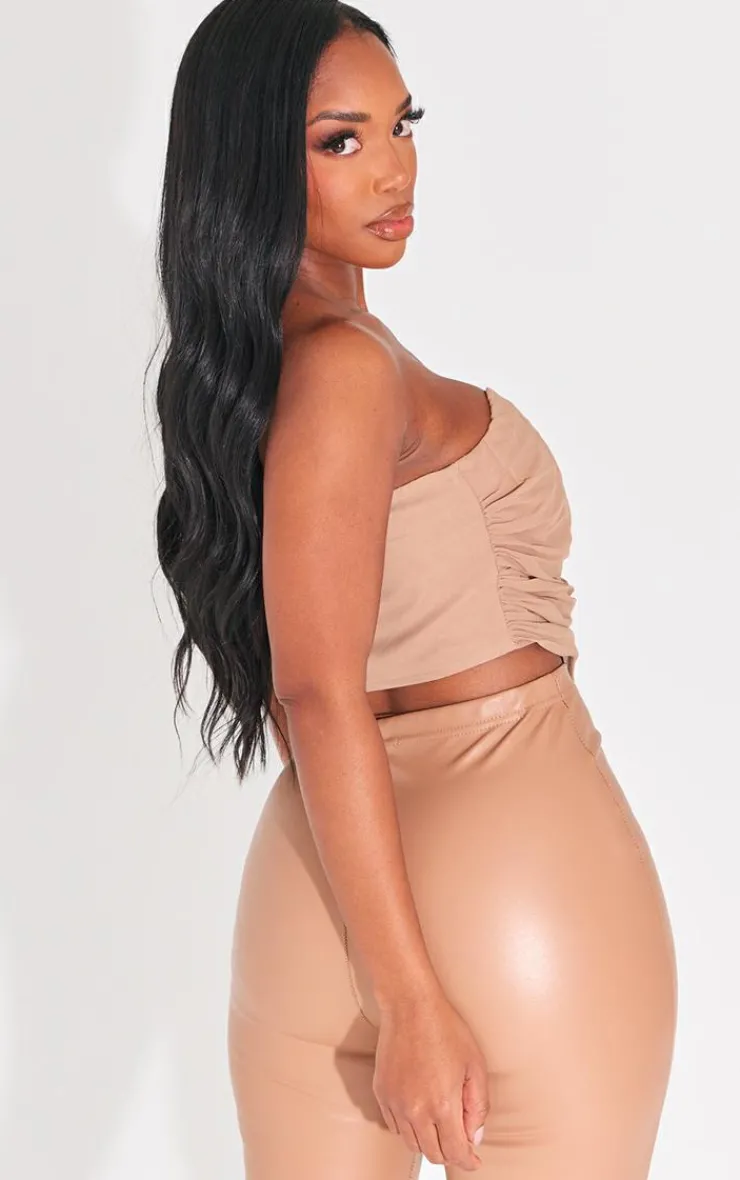 PrettyLittleThing Corsets*Shape Chiffon Ruched Corset Crop Top