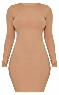 Shape Sculpted Long Sleeve Bodycon Dress-PrettyLittleThing
