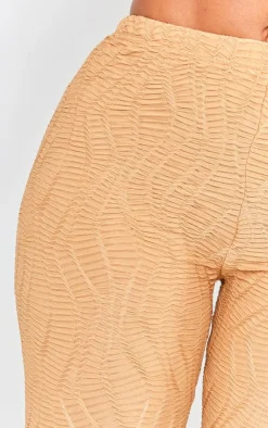 New PrettyLittleThing Shape Textured High Waisted Leggings Taupe