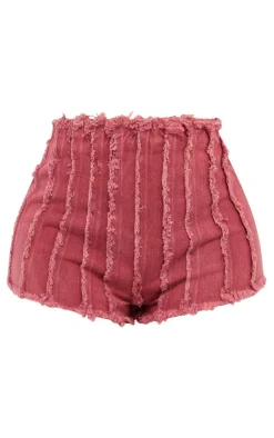 Shape Denim Seam Detail Shorts-PrettyLittleThing Outlet