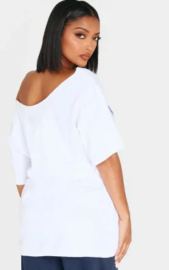 PrettyLittleThing T-Shirts*Shape Arizona Spray Graphic Off Shoulder Oversized Tee
