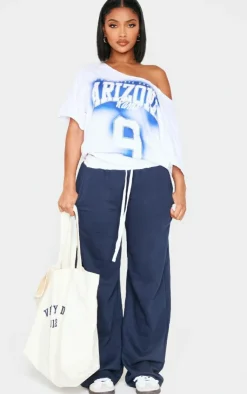 PrettyLittleThing T-Shirts*Shape Arizona Spray Graphic Off Shoulder Oversized Tee