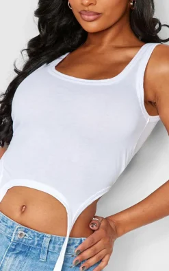 PrettyLittleThing Sleeveless Tops*Shape Cotton Sleeveless Crop Top