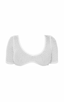 PrettyLittleThing T-Shirts*Shape Crochet Knit Cropped T Shirt