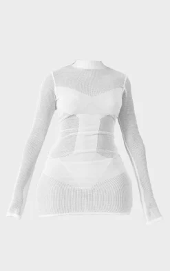 Shape Knit Panel Detail Bodycon Dress-PrettyLittleThing Online