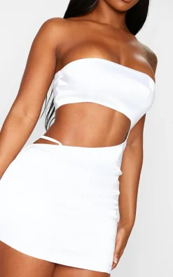 Shape Satin Cut Out Bandeau Bodycon Dress-PrettyLittleThing Best
