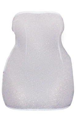 Shape Sequin Bandeau Bodycon Dress-PrettyLittleThing Hot