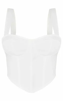 Shape Woven Corset Crop Top-PrettyLittleThing Clearance