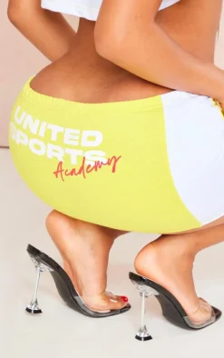 Best PrettyLittleThing Shape Motorcross Micro Mini Skirt Yellow