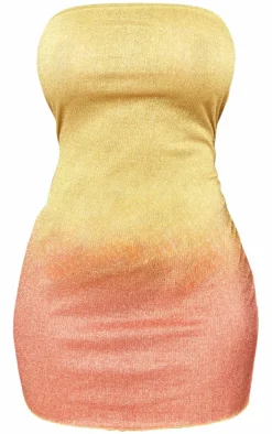 Shape Ombre Textured Bandeau Mini Dress-PrettyLittleThing Sale
