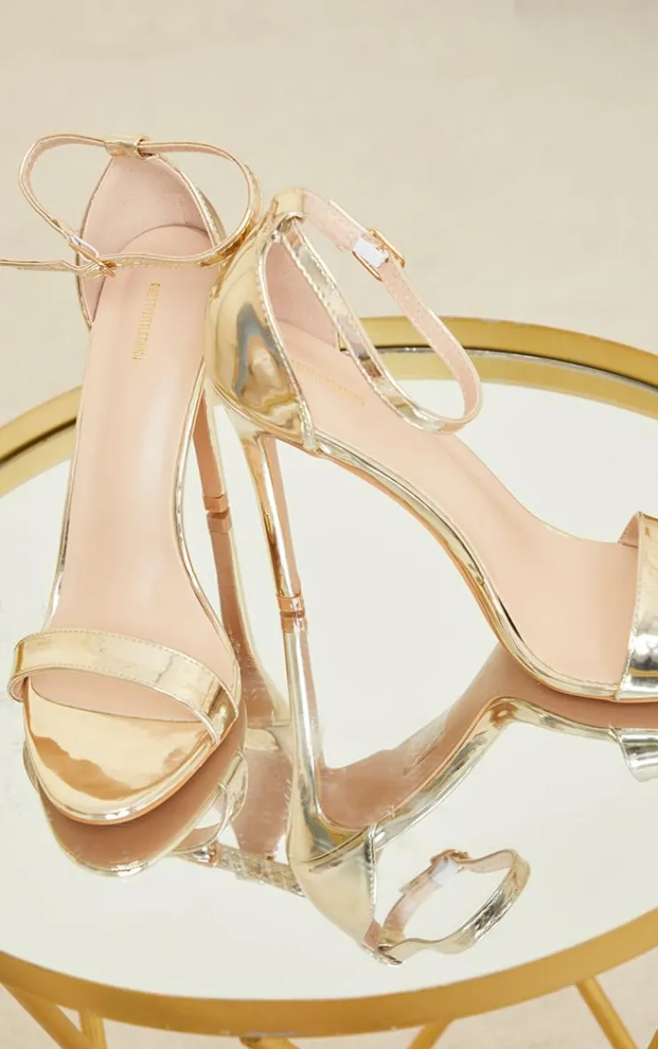PrettyLittleThing Statement Heels*Shiny Clover Strap Heeled Sandal