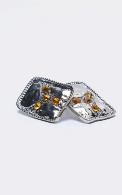 PrettyLittleThing Earrings*Abstract Diamante Stud Earrings