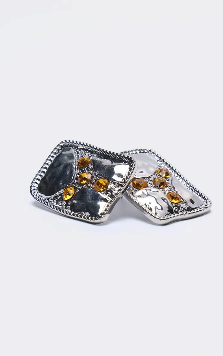 PrettyLittleThing Earrings*Abstract Diamante Stud Earrings
