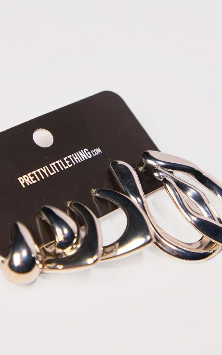 PrettyLittleThing Earrings*Abstract Molten Multipack Earrings