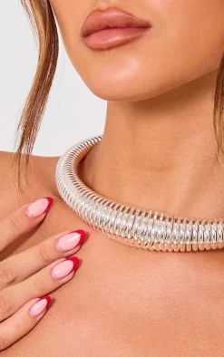 PrettyLittleThing Necklaces*Abstract Ridge Choker