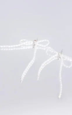 PrettyLittleThing Statement Earrings*Beaded Bow Tassel Earrings