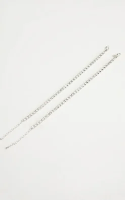 PrettyLittleThing Anklets*Chunky Diamante Multipack Anklet