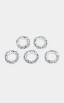 PrettyLittleThing Rings*Chunky Jewel Ring Multipack