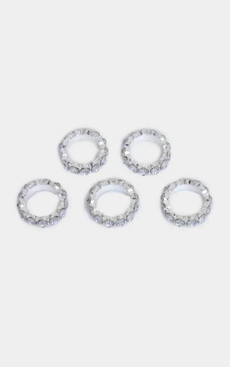 PrettyLittleThing Rings*Chunky Jewel Ring Multipack