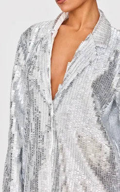 Diamante Blazer Dress-PrettyLittleThing Discount
