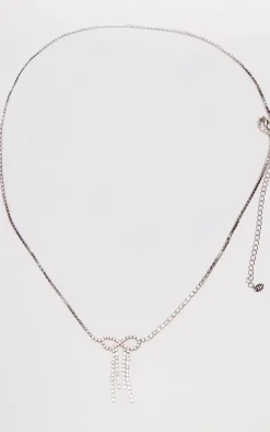 PrettyLittleThing Body Jewelry*Diamante Bow Belly Chain