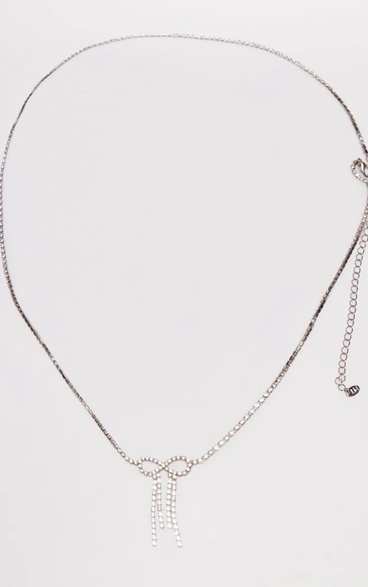 PrettyLittleThing Body Jewelry*Diamante Bow Belly Chain
