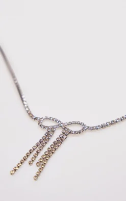 PrettyLittleThing Body Jewelry*Diamante Bow Belly Chain