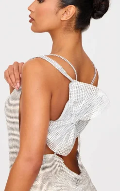 PrettyLittleThing Shoulder Bags*Diamante Bow Shoulder Bag