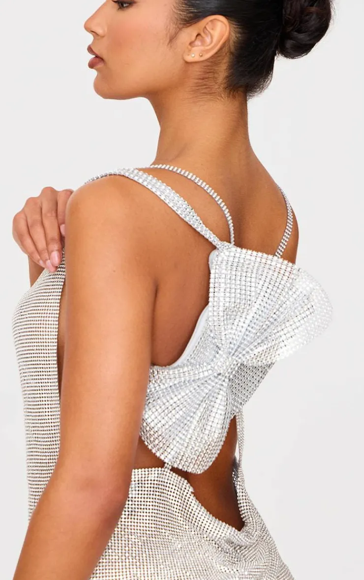 PrettyLittleThing Shoulder Bags*Diamante Bow Shoulder Bag