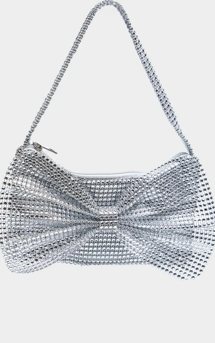 PrettyLittleThing Shoulder Bags*Diamante Bow Shoulder Bag