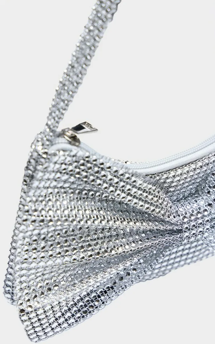 PrettyLittleThing Shoulder Bags*Diamante Bow Shoulder Bag