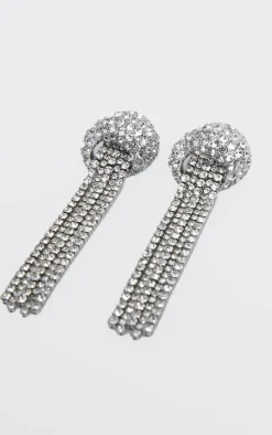 PrettyLittleThing Statement Earrings*Diamante Chunky Shell Tassel Statement Earrings