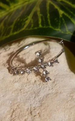 PrettyLittleThing Hoop Earrings*Diamante Cross Hoop Earrings