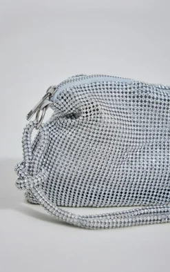 PrettyLittleThing Shoulder Bags*Diamante Knot Handle Slouchy Shoulder Bag