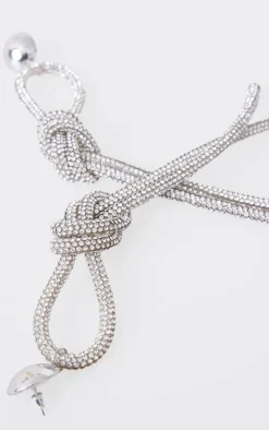 PrettyLittleThing Statement Earrings*Diamante Knot Statement Earrings
