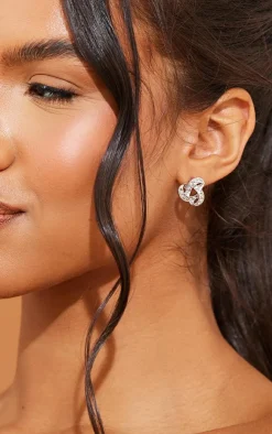 PrettyLittleThing Earrings*Diamante Knotted Stud Earrings Multi Pack