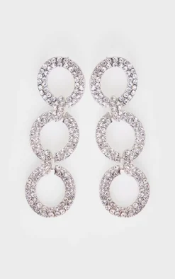 PrettyLittleThing Statement Earrings*Diamante Link Chain Statement Earrings